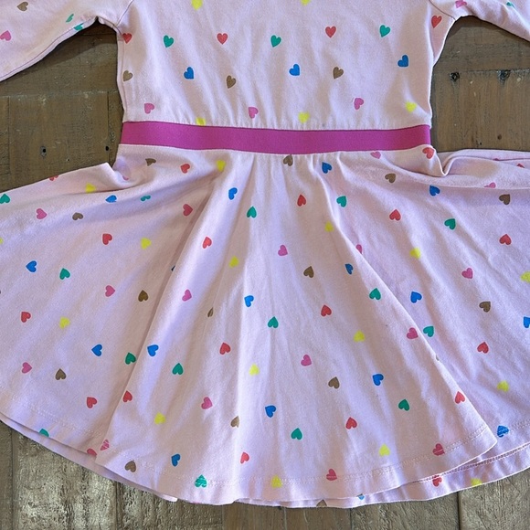 Mini Boden pink heart skater dress - Picture 2 of 6